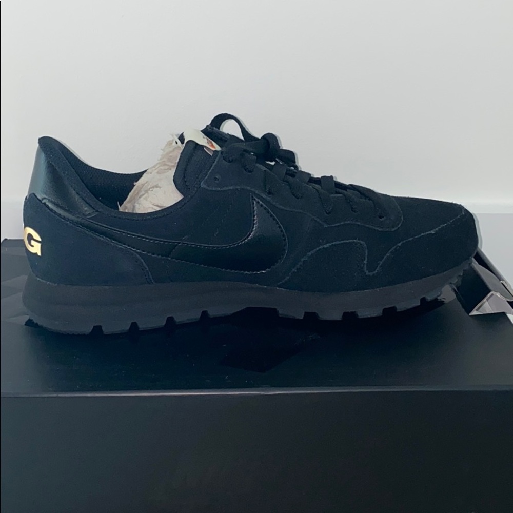 Nike and Comme des Garçons black running shoes